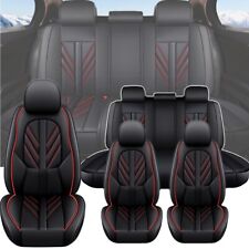 For Honda Pilot Car Seat Cover 5-seat Full Set Leather Front Rear Protectors