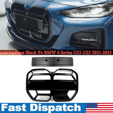 Csl Look Front Mesh Grille Grill For Bmw 4 Series G22 G23 2021-2022 Glossy Black