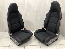 991 718 911 Porsche Gt3 Touring 18-way Cloth Leather Seats Sport Gts Black Red