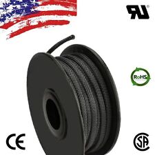 100 Ft. 14 Black Expandable Wire Cable Sleeving Sheathing Braided Loom Tubing