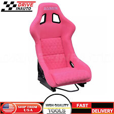 1pcs Universal Racing Seat With Double Sliders And L Bracket Fiber Glass Back