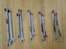 Snap-on Lot 10 Piece Sae 12 Point Flank Drive Combo Wrench Set Aircraft Tools