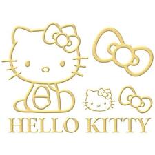 Seiwa Exterior Car Supplies Sticker Emblem Hello Kitty Gold 1 Piece Japan New