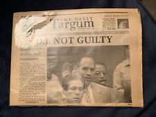 Oj Simpson-oct 041995-not Guilty Verdict-newspaper-rutgers Student Targum-rare