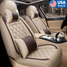 5-sits Car Seat Cover Frontrear Full Set Pu Leather Chair Protector Cushion Mat