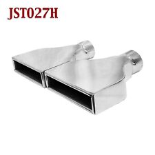 Jst027h Pair 2.5 Stainless Rectangle Exhaust Tips 2 12 Inlet 8 Outlet