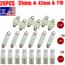 20pcs Led Light Bulbs Interior Kit Car Trunk Dome License Plate Lamp For Chevy