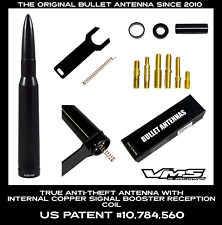 Chevy Silverado 50 Cal Caliber Bullet Anti Theft Copper Coil Antenna Black Kit