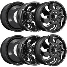 Set Of 6 20 Inch Fuel D574 Cleaver Dually 8x6.5 Blackmilled Wheels Rims