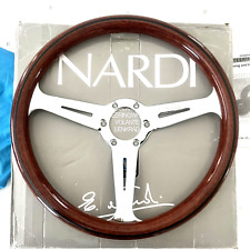 Steering Wheel Nardi Classic 360mm Mahogany Wood With Chrome Finish