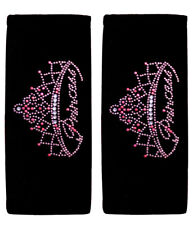 Universal Fit Car Truck Bling Rhinestone Studded Shoulder Pads Seat Belt Covers