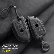 Alcantara Leather Remote Key Fob Cover Case Shell For Bmw X1 X5 X6 5 7 Series