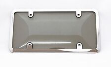 Tinted License Plate Cover Shield With Stainless Steel Frame