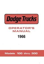 1966 Dodge Truck Van Owners Manual User Guide Reference Operator Book Fuses Oem