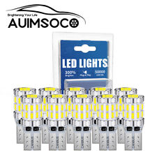 10x Auimsoco T10 168 194 Led License Plate Light Bulb Interior Bulbs White 6500k