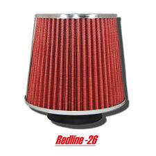 Red Universal Round Cone Cold Air Filter Replacement 2.5 63.5 Mm Inlet