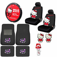New 12pc Sanrio Hello Kitty Car Truck Floor Mats Steering Wheel Cover Seat Cover