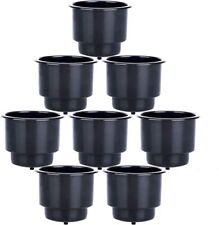 8 Pcs Recessed Plastic Cup Holder With Drain Boat Table Car Drink Holder Black