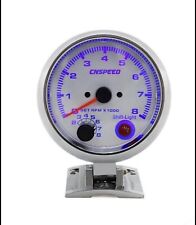 3.75 Chorme Car Tachometer Gauge Tacho Meter Blue Led Shift Light 0-8000 Rpm