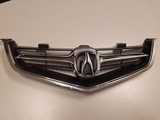 Fits New 04 05 2004 2005 Acura Tsx Grill Grille W Oem Emblem Chrome Molding