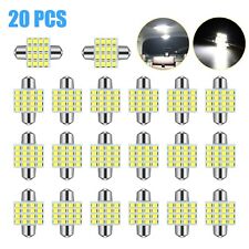 20x 31mm 16-smd Led Car Interior License Plate Dome Map Light Bulbs Super White