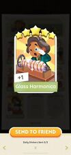 Monopoly Go 5 Stickers Set 17- Glass Harmonica Read Description