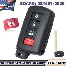 Unlocked Fob For Toyota Corolla Avalon Camry Keyless Remote Key Hyq14fba -0020 G