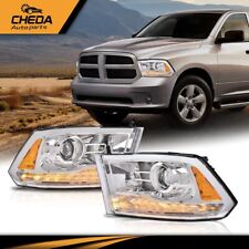 Chrome Projector Headlights W Led Drl Fit For 2013-18 Dodge Ram 1500 2500 3500