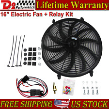 16inch 12v Electric Radiator Fan Slim Thin Fan Pushpull Thermostat Relay Kit