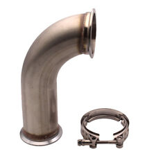 2.5 In V-band Stainless 90 Degree Universal Elbow Down Exhaust Pipe Turbo Clamp