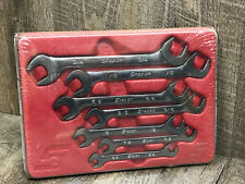 Sealed Snap On 7 Pc Sae Flank Dr Four Way Angle Head Open End Wrench Set Svs807a