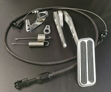 Universal Aluminum 5x2 Gas Pedal 36 Black Throttle Cable Bracket Spring Kit