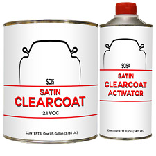 Satin Urethane Clear Coat Sc-1515a Gallon Kit Low Gloss Clear Wactivator