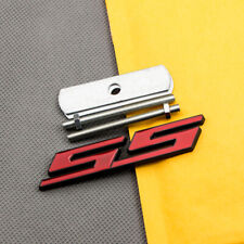 Black Red Ss Letter Front Grille Badge Car Grill Sport Badge For Camaro Parts