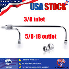 Dual Feed Fuel Line Chrome For Holley Carburetor 4150 Double Pumper Fit 38hose