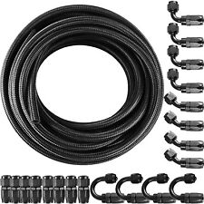 33ft An8 Stainless Steel Braided Cpe Fueloil Hose Line 20pcs Fittings Kit