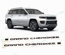 2pcs 2021 Jeep Grand Cherokee Wlwk Side Door Nameplate Emblem Gloss Black