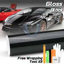 Gloss Black Glossy Car Vinyl Wrap Sticker Decal Sheet Air Release Bubble Free