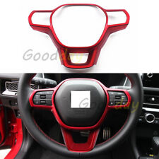 Hot Red Abs Steering Wheel Cover Trim Accessories For Acura Integra 2023