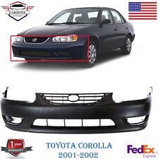 Front Bumper Cover Wfog Lamp Holes Primed For 2001-2002 Toyota Corolla