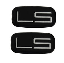 2x Epoxy Resin Ls Emblem Badge Decal For 99-07 Silverado Suburban Chrome Black