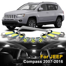 8x White Led Interior Dome Map Lights Package Kit For Jeep Compass 2007-2016