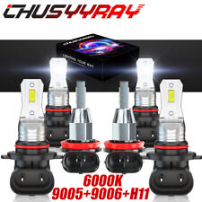 For Honda Civic 2006-2013 Led Headlight High Low Beam Fog Light Bulbs Kits 6x