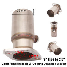 3 Pipes To 2.5 2 Bolt Flange Reducer With O2 Bung Downpipe Car Exhaust Steel