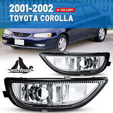 Pair Fog Lights For 2001-2002 Toyota Corolla Clear Lens Front Driving Lamps Lr