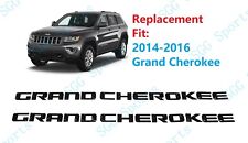 2pc Set Jeep Grand Cherokee Side Door Gloss Black Replacement Emblem Mopar 14-16