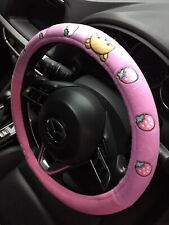 Rilakkuma Korilakkuma Car Truck Steering Wheel Cover Pink Fabric