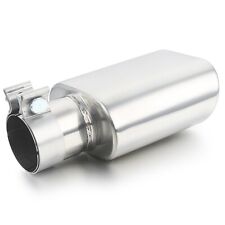 2.5 Inlet 5.5 X 3 Outlet Exhaust Tip Pipe Rolled Rectangle Slant Clamp-on