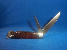 Vintage Kutmaster Easy Open Jack Knife 2 Blade Bone Handle