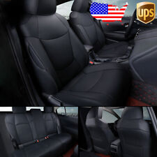 Us Car Leather Seat Set Covers Kit Custom Fit For Toyota Corolla 2019-2022 Black